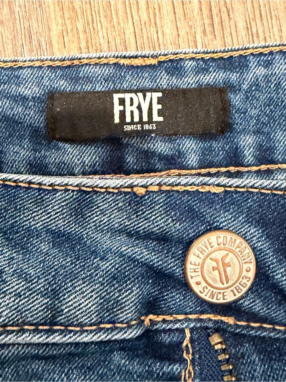 FRYE Blue Denim Slim Straight Leg Jeans Size 4/27